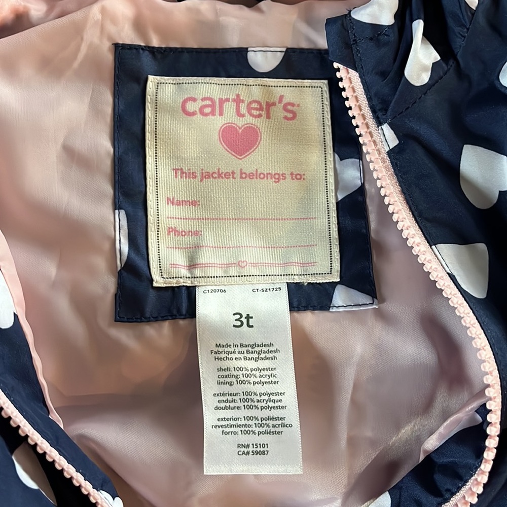 Carter’s heart raincoat - Picture 2 of 6